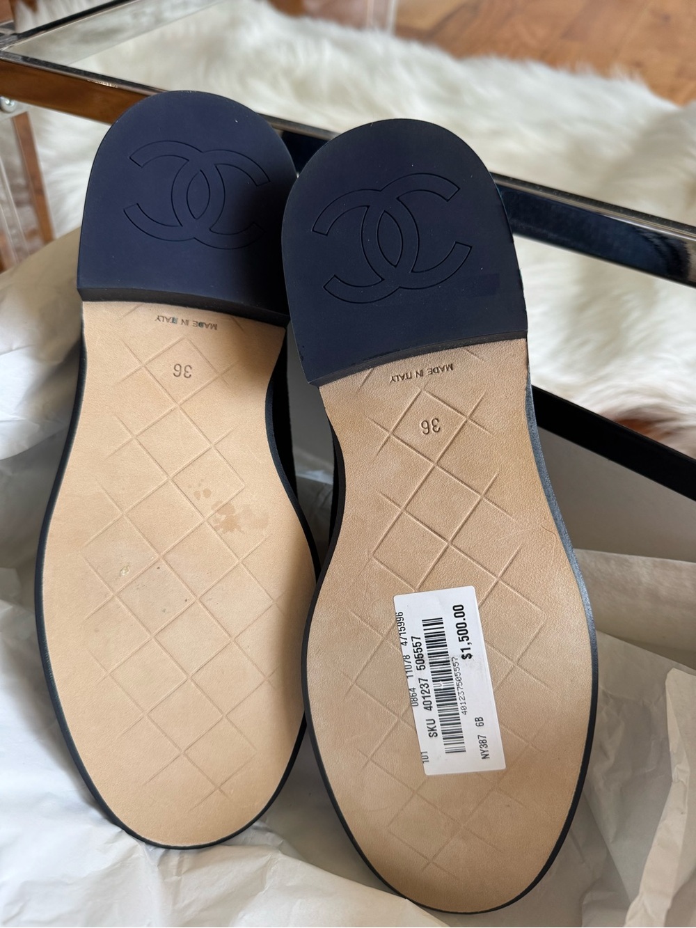 CHANEL Denim Loafers - Picture 2 of 11